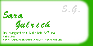 sara gulrich business card
